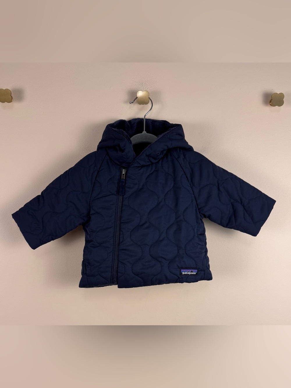 Patagonia Baby Quilted Puff Jacket in Navy